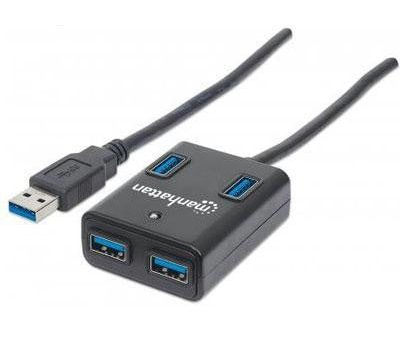 MH USB 3.0 4 Port Hub Black Online Hot Sale