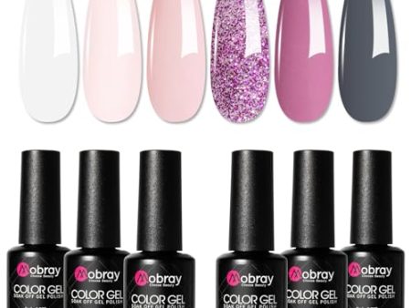 Esmalte de Uñas en Gel Mobray - Set de 6 Colores Discount