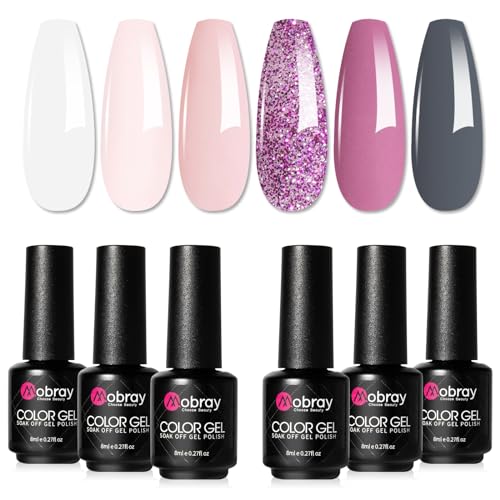 Esmalte de Uñas en Gel Mobray - Set de 6 Colores Discount