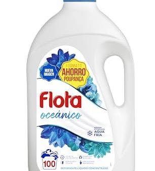 FLOTA | Detergente Líquido Quitamanchas para Lavadora | Eficaz en Agua Fría | Ropa Blanca y de Color | Fragancia Oceánica | 100 Lavados | Embalaje Deteriorado Hot on Sale