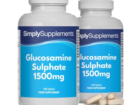 Tabletas de Sulfato de Glucosamina 1500mg | 360 Tabletas de Liberación Rápida | Suministro para 1 Año | Fabricado en el Reino Unido Embalaje Deteriorado Online