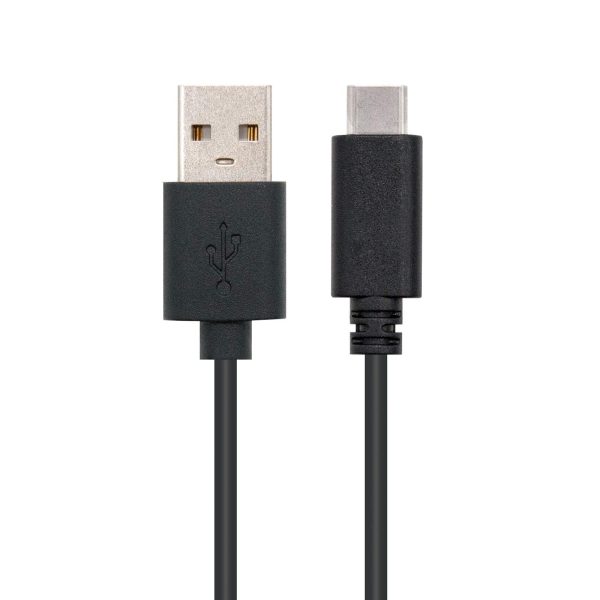 Nanocable 10.01.2101 - Cable USB 2.0 a USB-C para Móviles, Tablets y Portátiles, 3A de Carga, 1 Metro, Negro Reacondicionado For Cheap