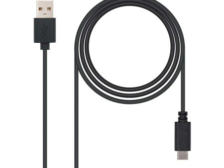 Nanocable 10.01.2101 - Cable USB 2.0 a USB-C para Móviles, Tablets y Portátiles, 3A de Carga, 1 Metro, Negro Reacondicionado For Cheap