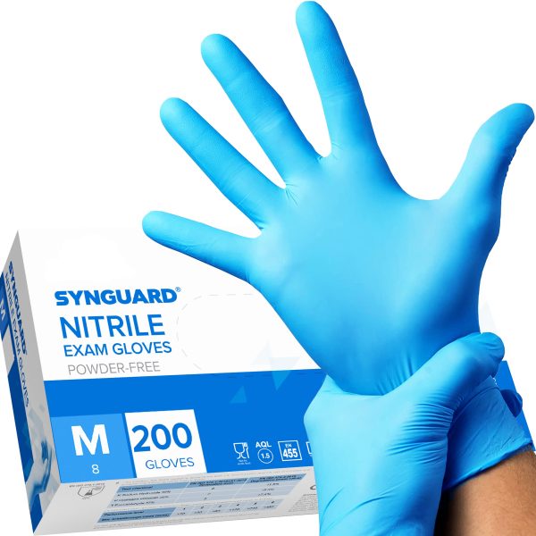 200 guantes de Nitrilo M sin polvo, sin látex, hipoalergénicos, certificados CE conforme a normativa europea para alimentos y uso médico Embalaje Deteriorado (Cad: 30 06 2026) Sale