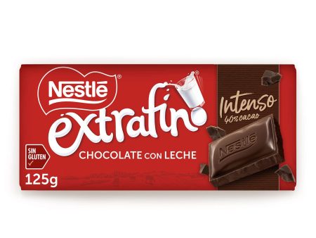 Nestlé Extrafino Tableta de Chocolate con Leche Intenso 40% Cacao, 125 g, Sin Gluten Embalaje Deteriorado Hot on Sale