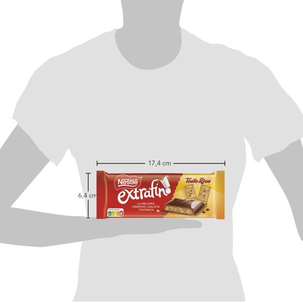 NESTLÉ EXTRAFINO Tableta de Chocolate con Leche y Galleta Tosta Rica, 84 g Embalaje Deteriorado Cheap