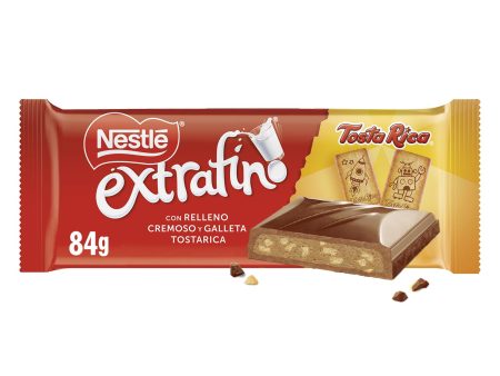 NESTLÉ EXTRAFINO Tableta de Chocolate con Leche y Galleta Tosta Rica, 84 g Embalaje Deteriorado Cheap