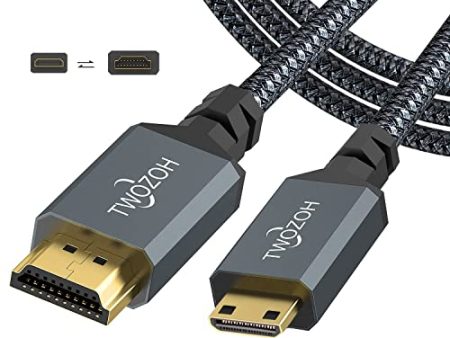 Cable Twozoh Mini HDMI a HDMI 1M, 4K Ultra HD, 3D, Full HD 1080p, HDR Embalaje Deteriorado Discount