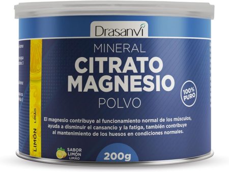 DRASANVI CITRATO DE MAGNESIO EN POLVO | Alivia el cansancio y la fatiga | Articulaciones fuertes | Sabor Limón | 200 Gramos = 125 días Embalaje Deteriorado Online Hot Sale