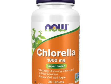 Now Foods, Chlorella, 1000mg, con Paredes Celulares Rotas, 60 Tabletas veganas, Testado en Laboratorio, Sin Soja, Sin Gluten, Vegetariano, Sin OGM Embalaje Deteriorado (Cad: 31 07 2025) Cheap