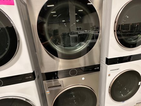 BEAUTIFUL NEW LG SMART STACKED WASHTOWER LAUNDRY CENTER - WAS12679 For Cheap